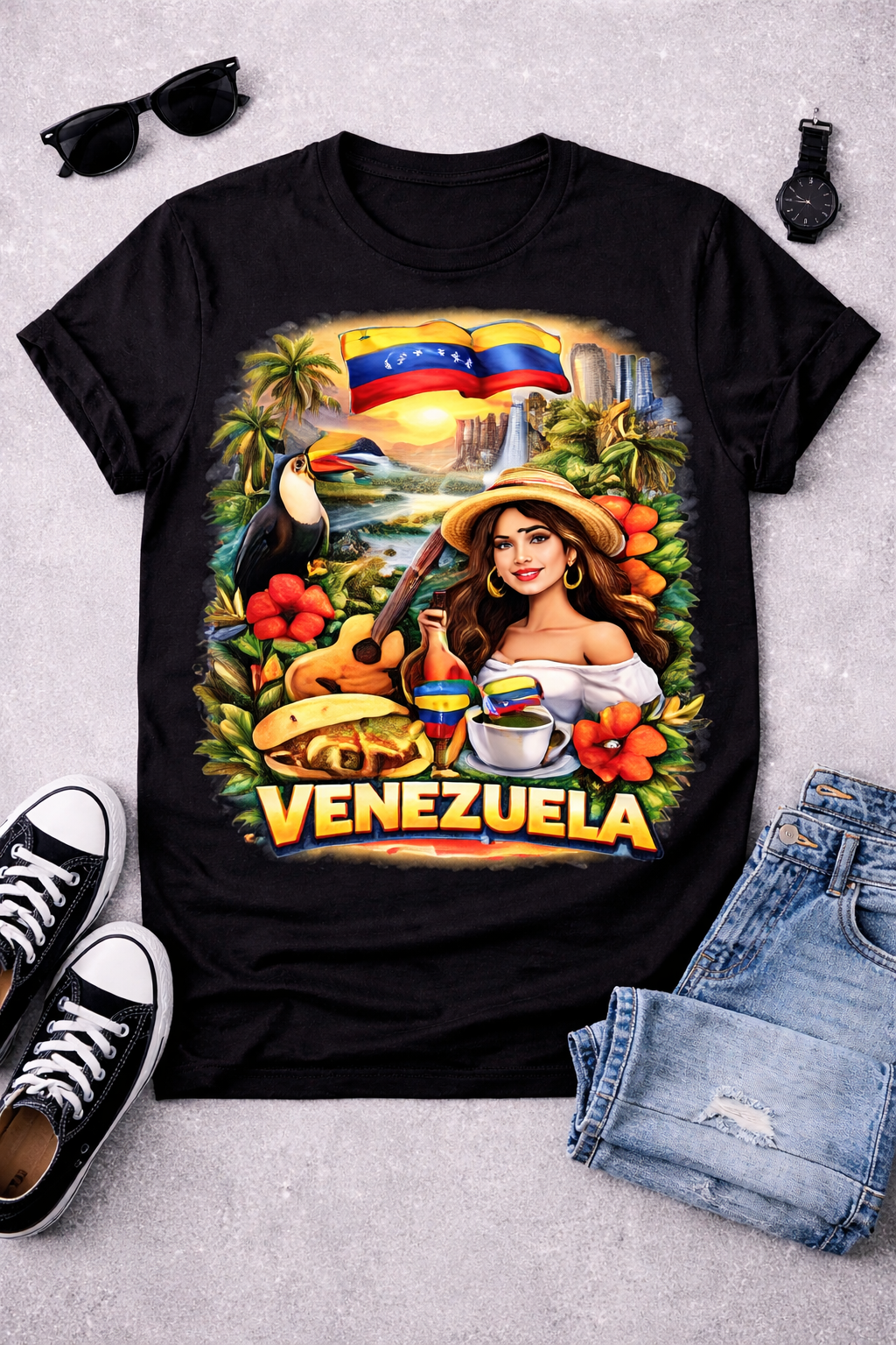 VENEZUELAN GRAPHIC UNISEX T-SHIRT