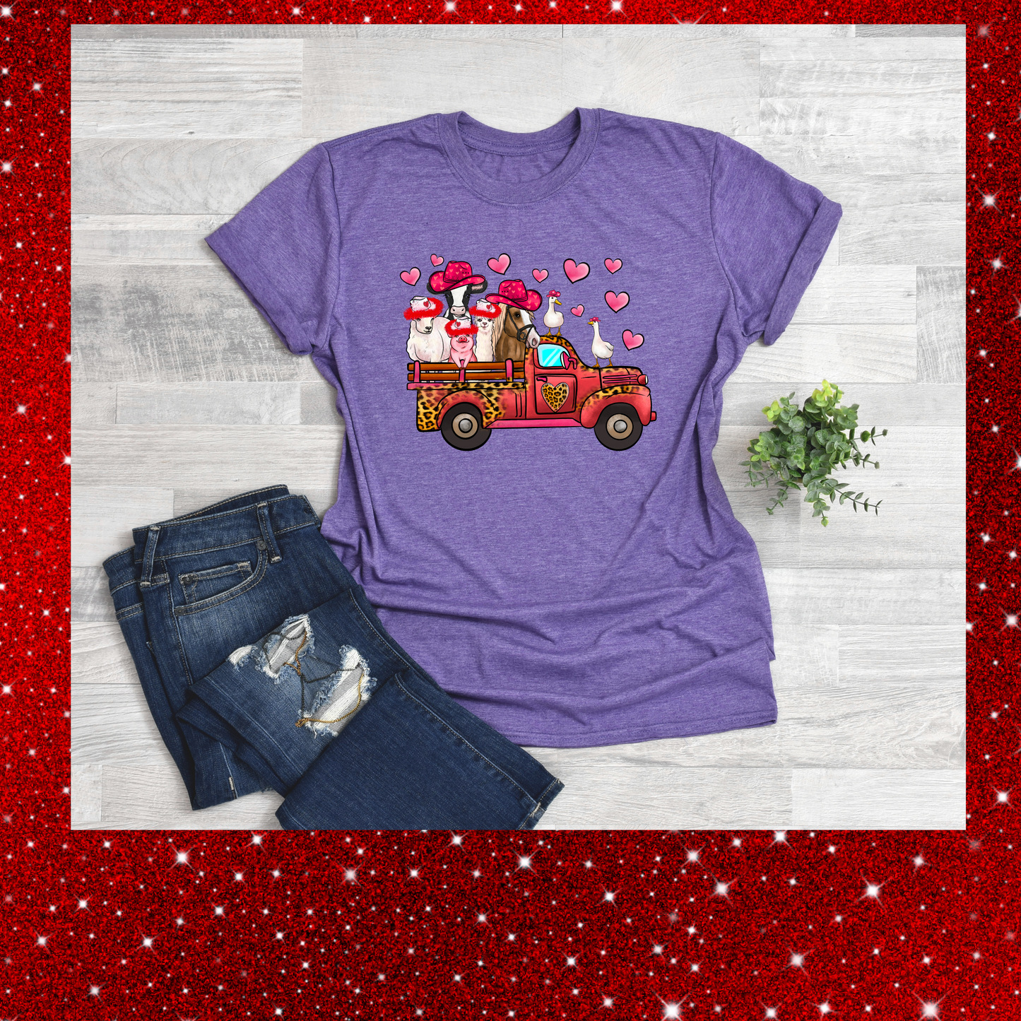 VALENTINES FARMHOUSE T SHIRT