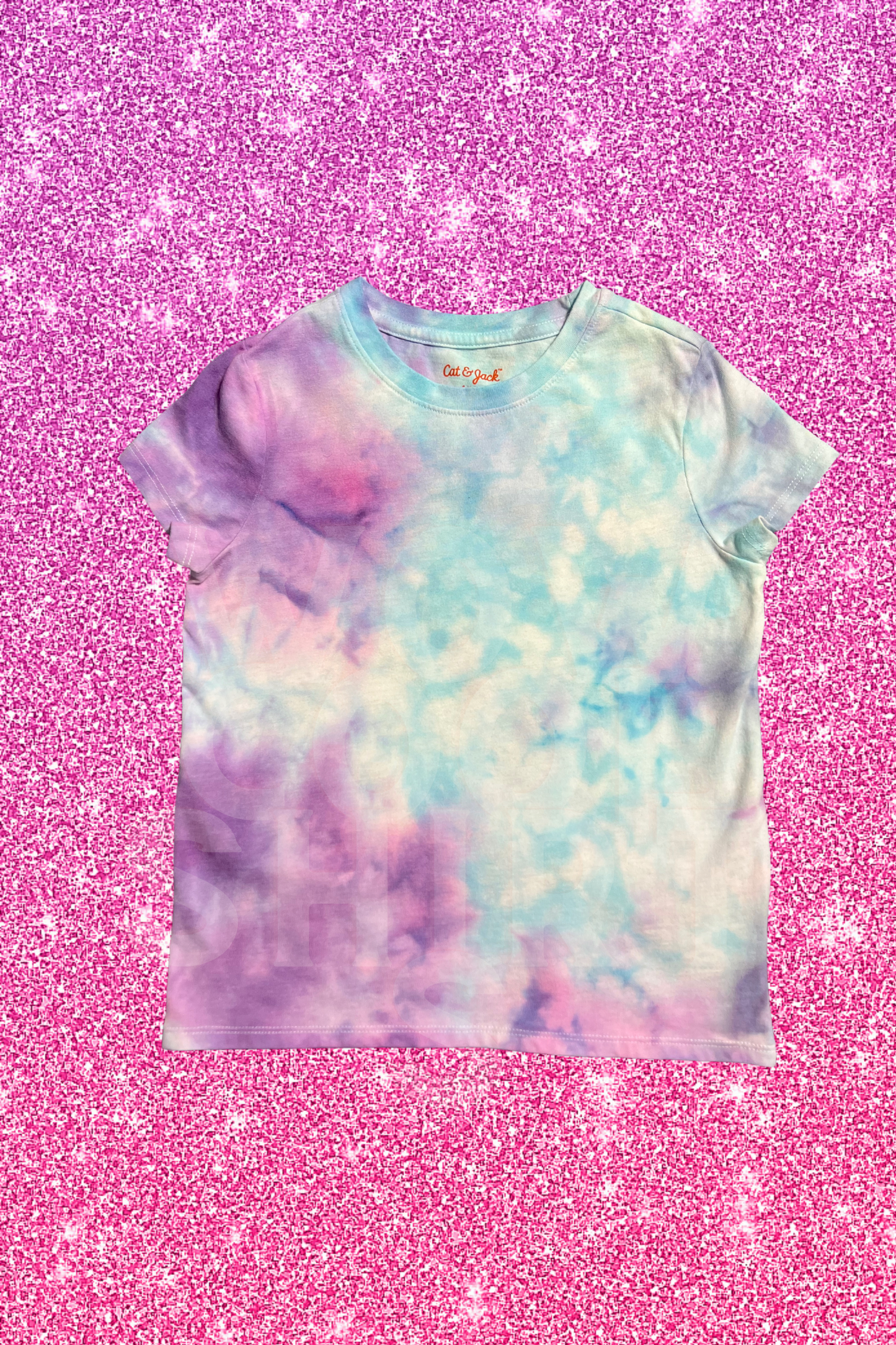 PURPLE BLUE ICE DYE T SHIRT