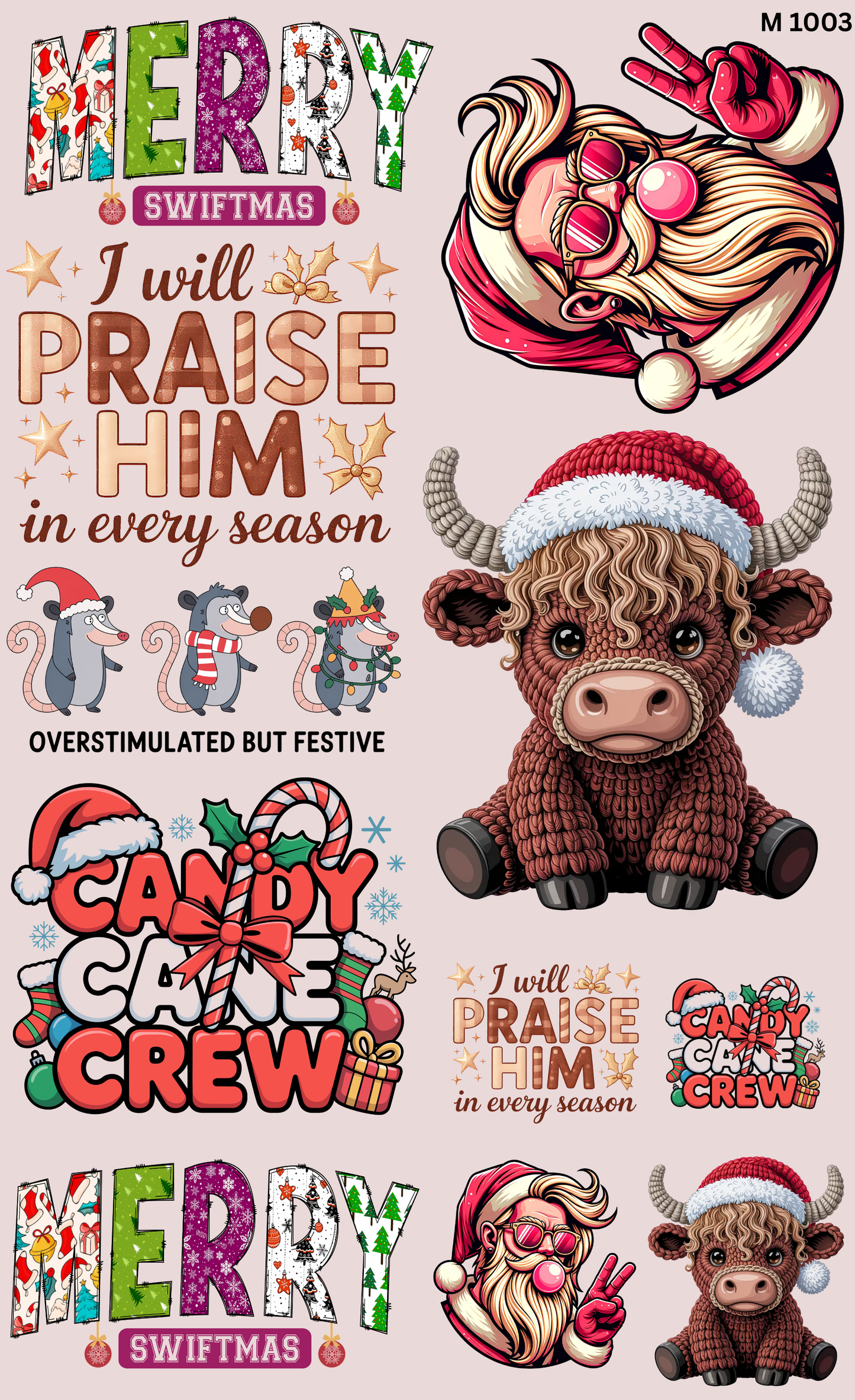 Gang Sheet Navidad Divertida