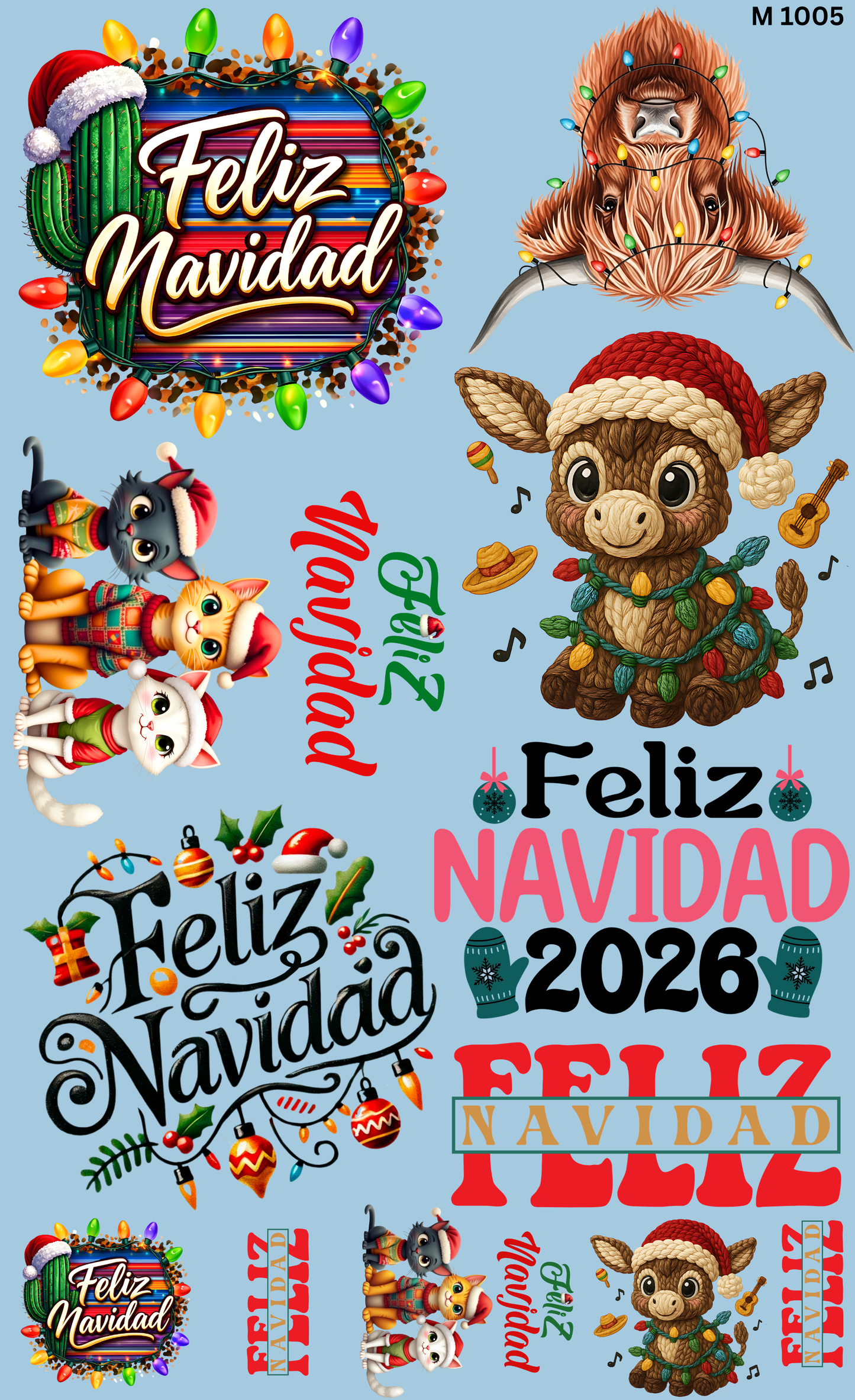Gang Sheet Navidad Divertida