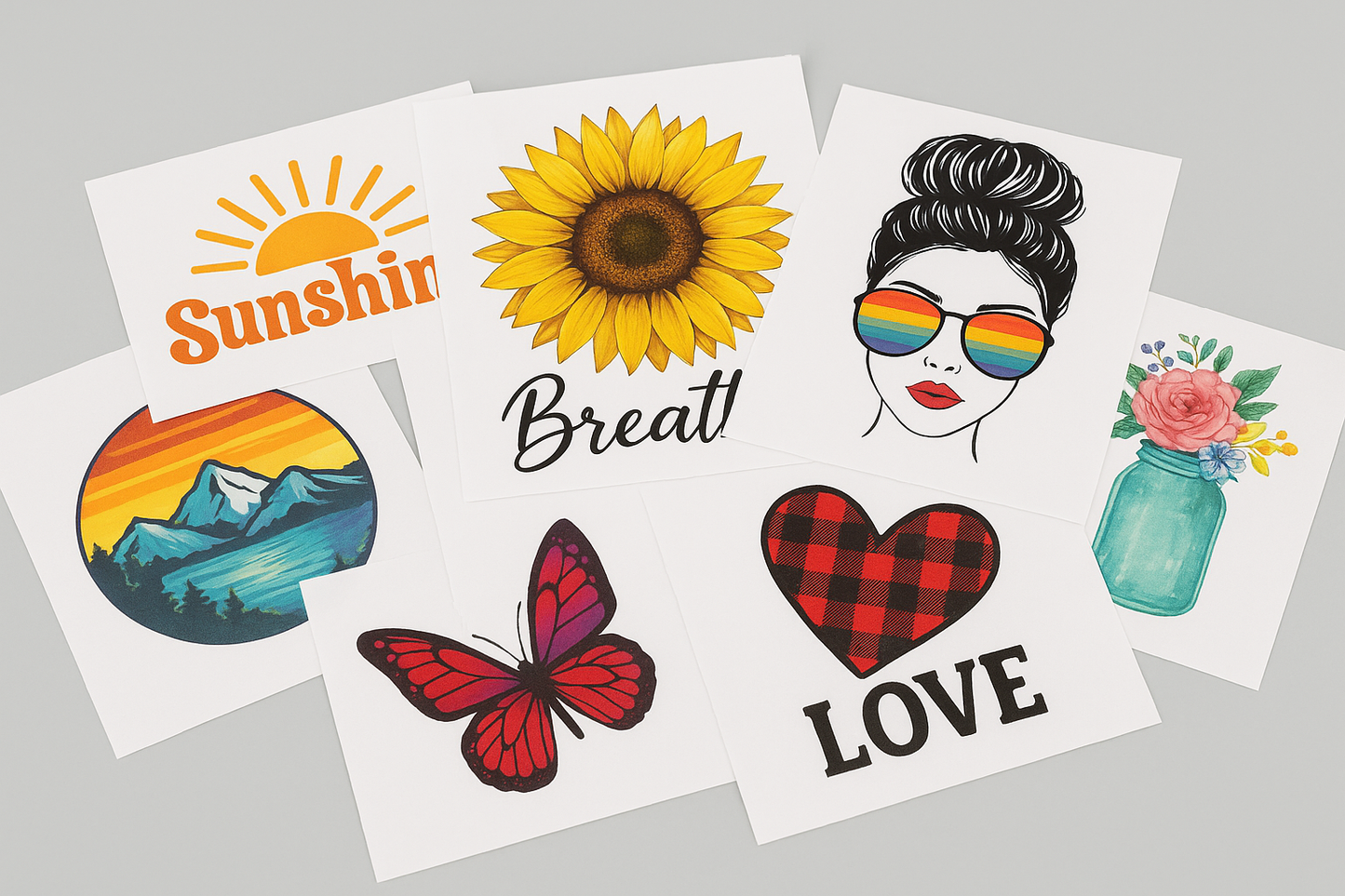 (SAME DAY PRINTING) SUBLIMATION TRANSFERS GANG SHEET