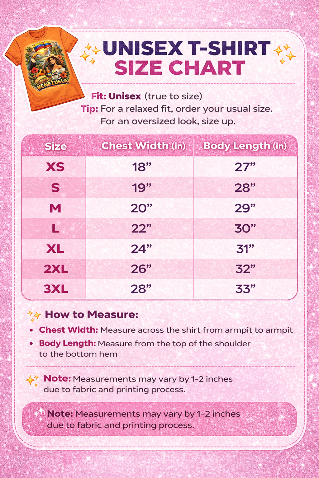 VENEZUELAN GRAPHIC UNISEX T-SHIRT