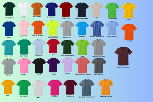 CHOOSE DIFFERENT COLORS SHIRTS