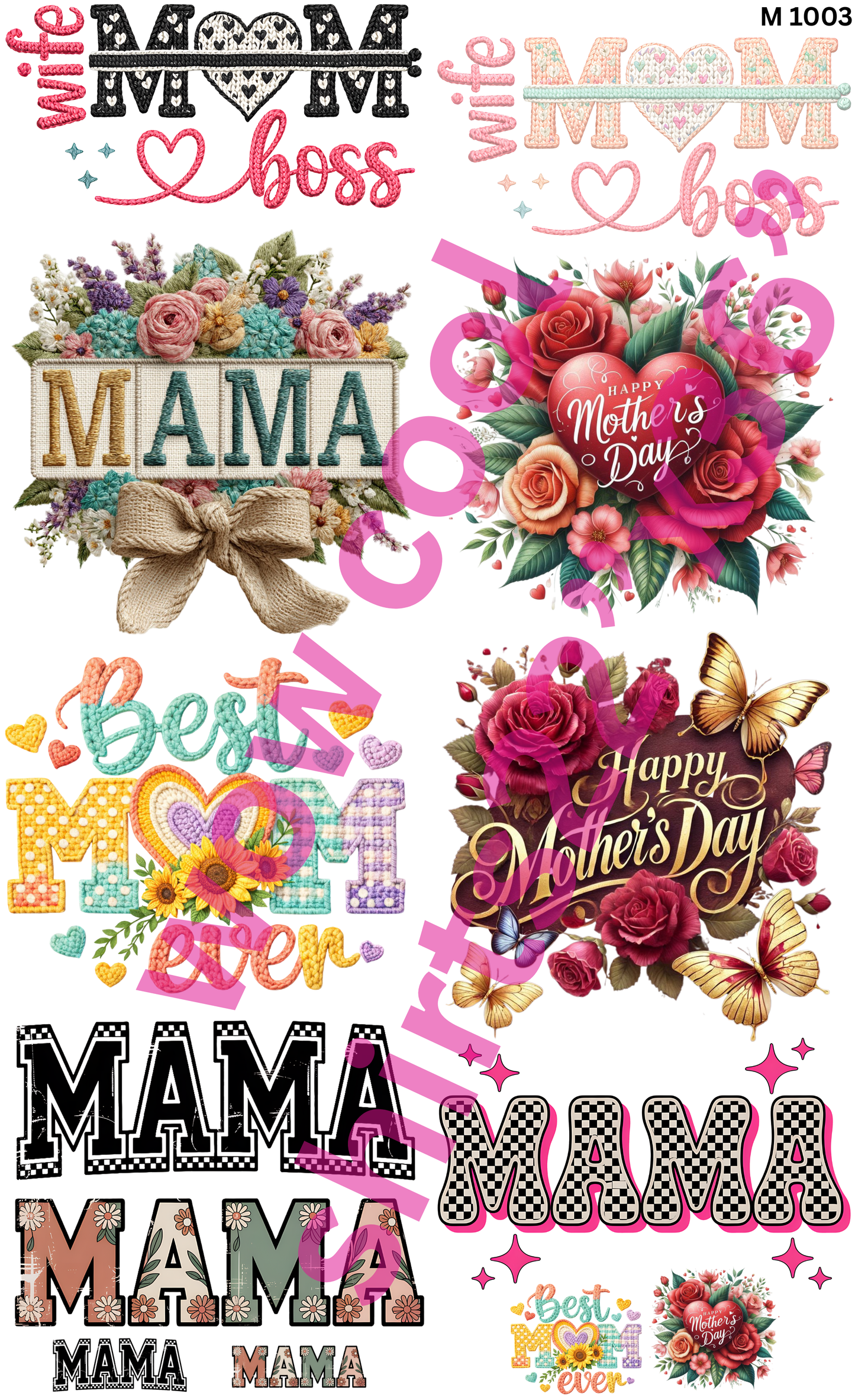 "Happy Mother's Day gang sheet